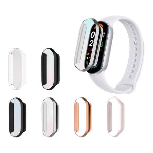 适用小米手环9保护壳小米10边框保护套小米9陶瓷版防刮抗摔九代智能运动xiaomi手表8NFC版钢化膜外壳手环表壳