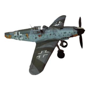 纸乐1比33BF109G-6战机纸模型图纸3D立体战机纸模型手作DIY