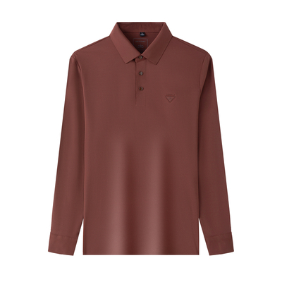 罗蒙春秋长袖polo衫男士弹力上衣