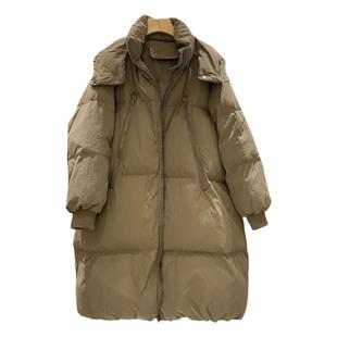 TY1980 TT冬季新款韩版宽松连帽加厚保暖中长款羽绒服女83870