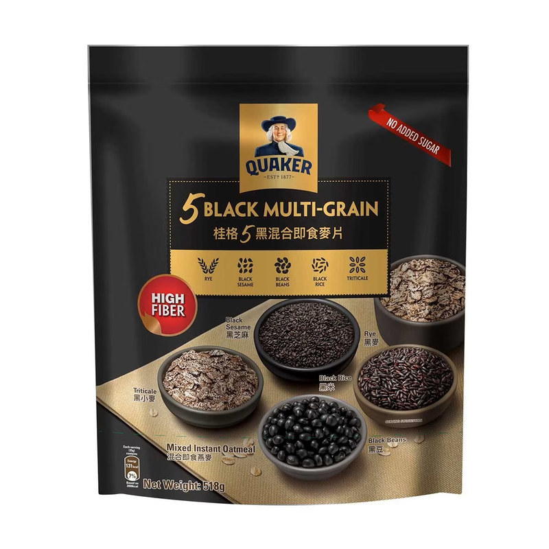 桂格5黑混合即食麦片518g