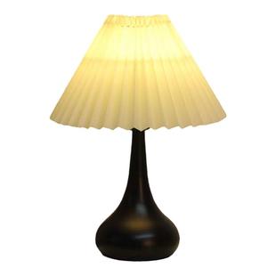 北欧ins复古台灯风创意床头宿舍氛围卧室少女装饰百褶网红小夜灯