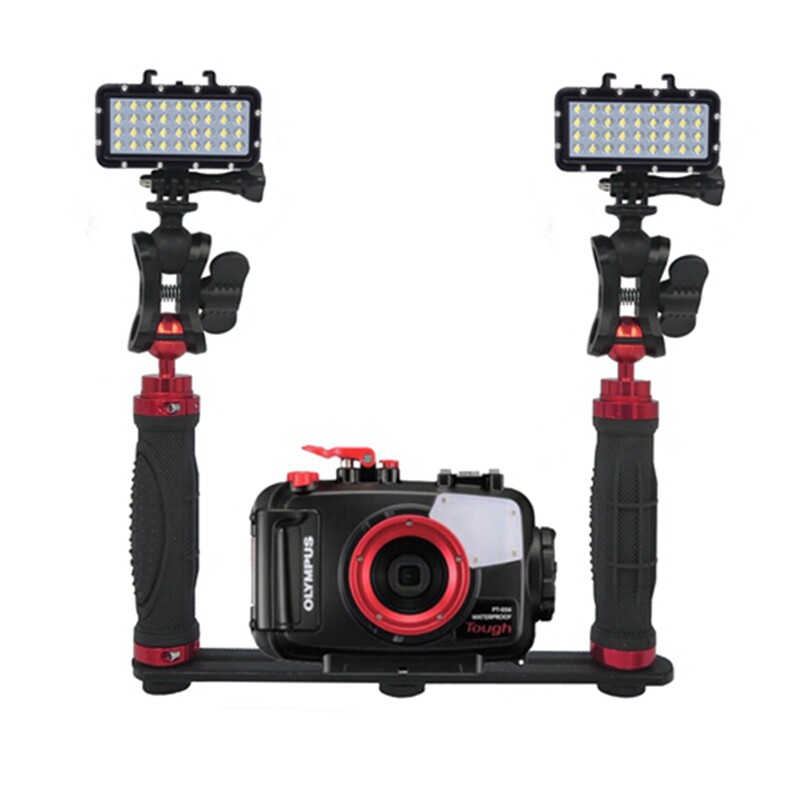 GoPro13/12/11/10/9/8潜水支架奥林巴斯TG7/6/5/4防水补光灯配件