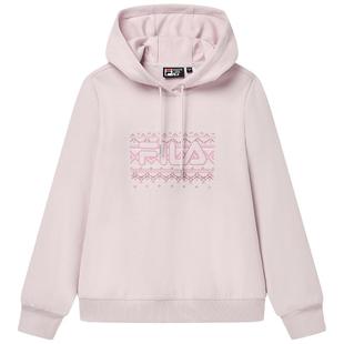 FILA 斐乐女士卫衣2022冬季时尚休闲针织连帽潮流女款长袖上衣
