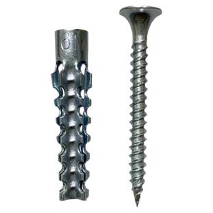 金属铁膨胀管代替塑料胶塞锯齿铁胀塞6mm8mm膨胀螺丝自攻丝加强型