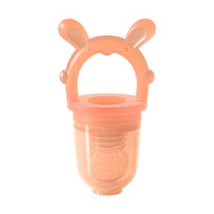 贝因美推进式咬咬果蔬乐婴儿牙胶辅食器吃水果神器全硅胶果汁乐