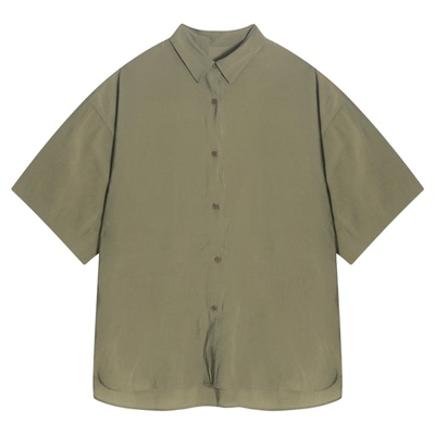 LOWRYS FARM衬衫女士2025夏季新款日系长袖宽松纯色上衣325470