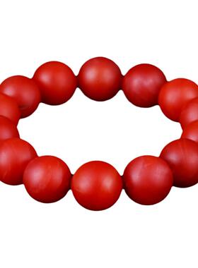 石玥珠宝 保山南红玛瑙水晶玛瑙手串本命年礼物男女士款 16-17mm