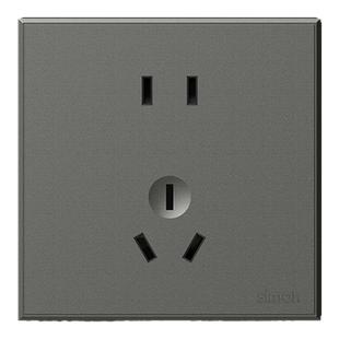 西蒙开关插座C55荧光灰色5五孔家用暗装86型面板官方旗舰店官网