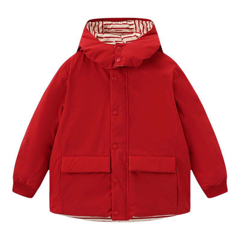 【26秋冬新品】法国小帆船童装Petitbateau儿童双面穿连帽羽绒服