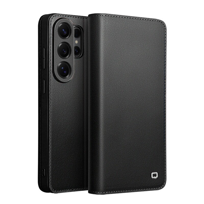 适用于三星GalaxyS26Ultra真皮手机壳头层牛皮插卡包翻盖商务高端新款三星S26+全包防摔保护皮套高级质感