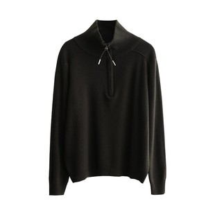 小耳出品力荐！轻柔安迪绒/半拉链开襟/分割袖型 宽松减龄毛衣女