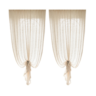 法式蕾丝蝴蝶纱帘白纱2025新款窗纱客厅阳台透光不透人卧室防晒纱