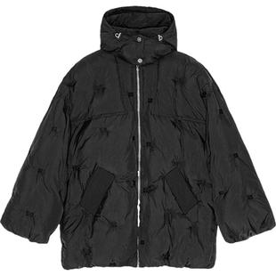 【甄选折扣】GANNI女装 拉链连帽中长款羽绒服面包服F9545099