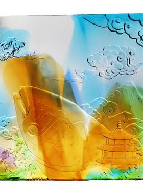 琉璃砖普贤菩萨摆件佛具工艺用品