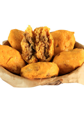 东北带馅大饼子玉米面锅贴馅饼子