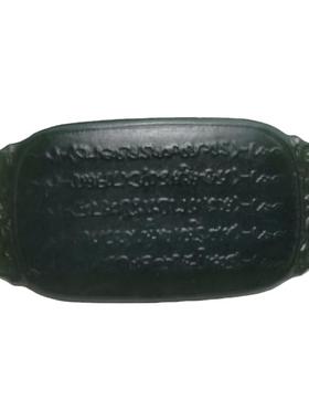 天然和田玉手链手牌五条经文青玉