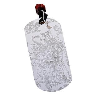 华光大帝吊坠钛钢项链马王爷马天君马灵官马元帅吉祥平安刻字挂坠