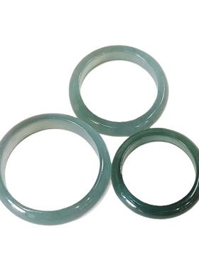 锜一家天然翡翠戒指A货全指环玉坠蓝水冰底经典时尚复古气质款