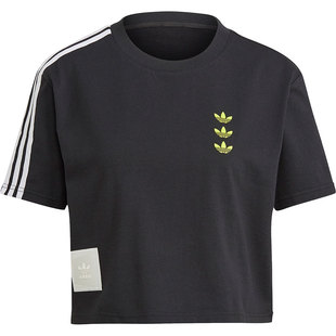 Adidas/阿迪达斯官方正品 CROPPED TEE 三叶草女子运动T恤 GN3116