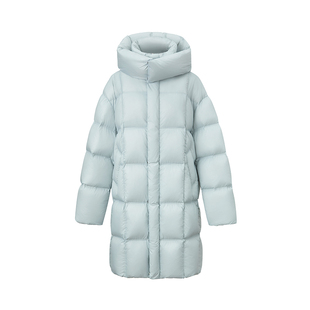 SUK 南极绮梦！中长款90白鹅绒连帽泡芙保暖防风宽松廓形羽绒服女