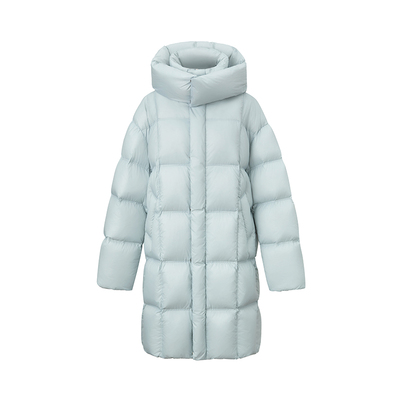 SUK 南极绮梦！中长款90白鹅绒连帽泡芙保暖防风宽松廓形羽绒服女