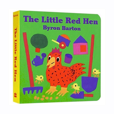 小红母鸡 The Little Red Hen 红鸡妈妈 英文原版绘本 儿童英语启蒙纸板书 拜伦巴顿 Byron Barton 正版