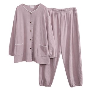 中老年大码睡衣冬200斤女胖妈妈中年德绒保暖可外穿家居服秋冬季