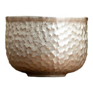 鎏银锤纹主人杯茶杯999纯银单杯高档个人专用杯品茗杯茶盏瓷包银