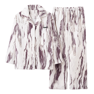 法兰绒睡衣女款加厚珊瑚绒