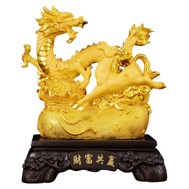龙马精神家居客厅风水桌面装饰品