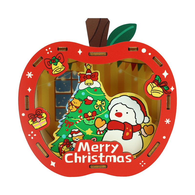 科技小制作DIY圣诞苹果灯模型儿童益智玩具科学小实验圣诞节礼物