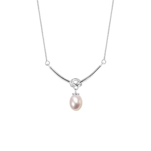 十里间【沧海遗珠925银】简约通勤淡水珍珠笑脸项链百搭少女锁骨