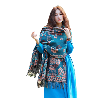 民族风复古披肩仿羊绒保暖围巾