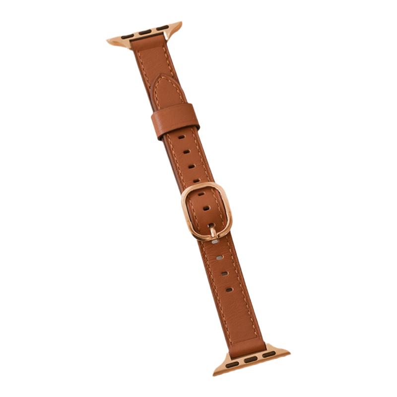 【质感小牛皮】适用applewatch S10/S9/8苹果手表真牛皮表带iwatch7/6/5/se代新透气真皮小蛮腰细表带女小众