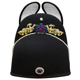 中式新郎官汉服帽子男状元帽子翼善冠古风配饰影楼拍摄道具