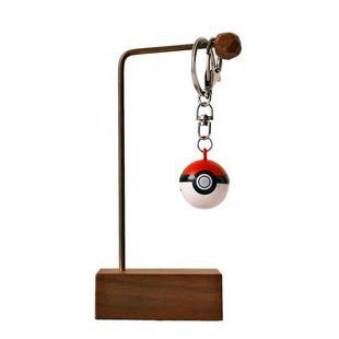 礼品级宝可梦皮卡丘精灵球铃铛钥匙扣情侣公仔包挂件可爱卡通挂饰