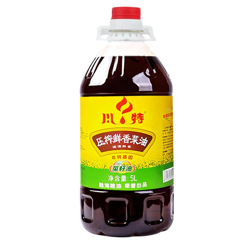 川特鲜香菜籽油5l四川特级小榨