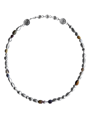 SALE E PEPE胡椒盐 纯银蛋黄石串珠项链