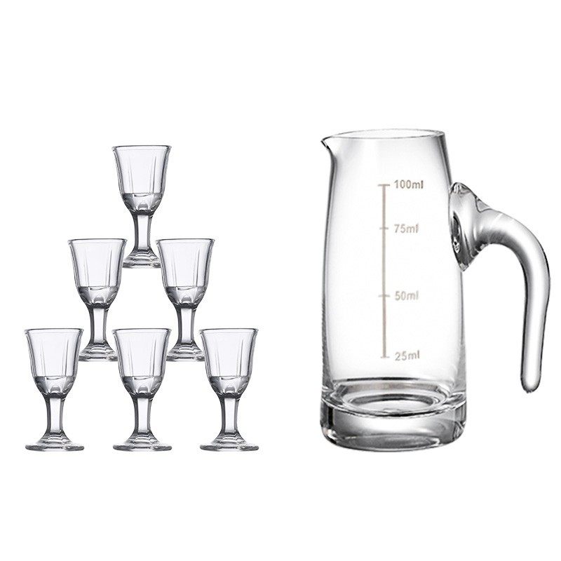 白酒杯家用小号分酒器玻璃子弹杯