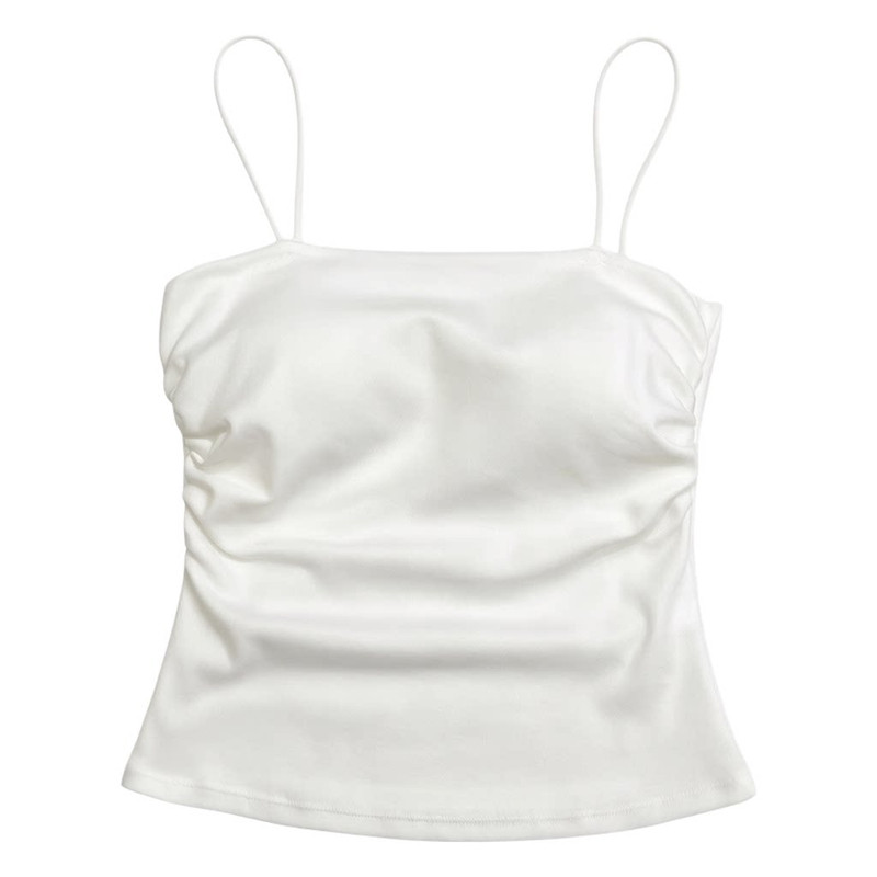 美背白色纯欲风带胸垫小吊带背心女夏季内搭外穿独特精致绝美上衣