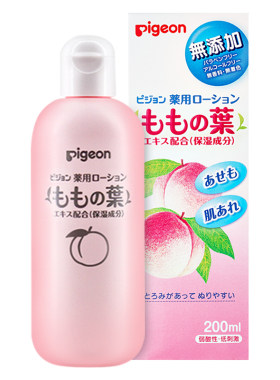 贝亲桃子水桃叶精华爽身露200ml