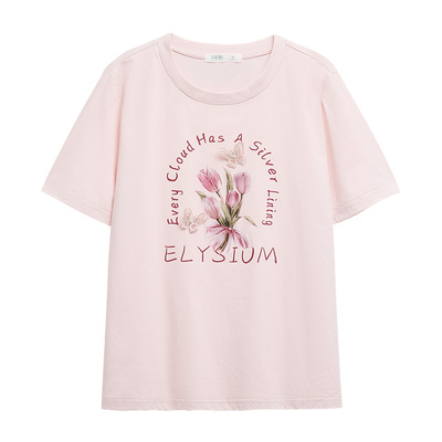 艾蓓怡时尚通勤短袖圆领T恤