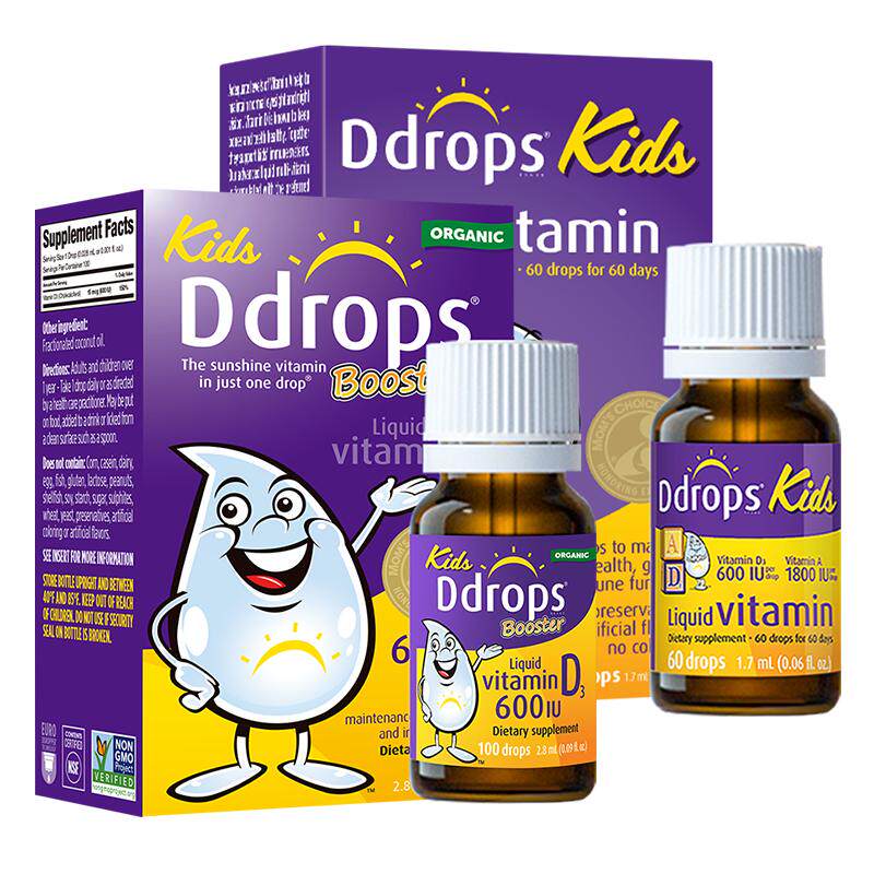 Ddrops儿童维d3滴剂+婴儿维生素ad滴剂