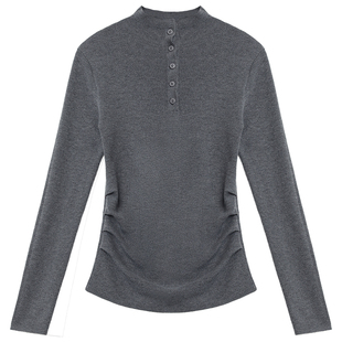 CV大码女装冬款简约小高领修身打底T恤柔软保暖羊毛针织衫女胖mm