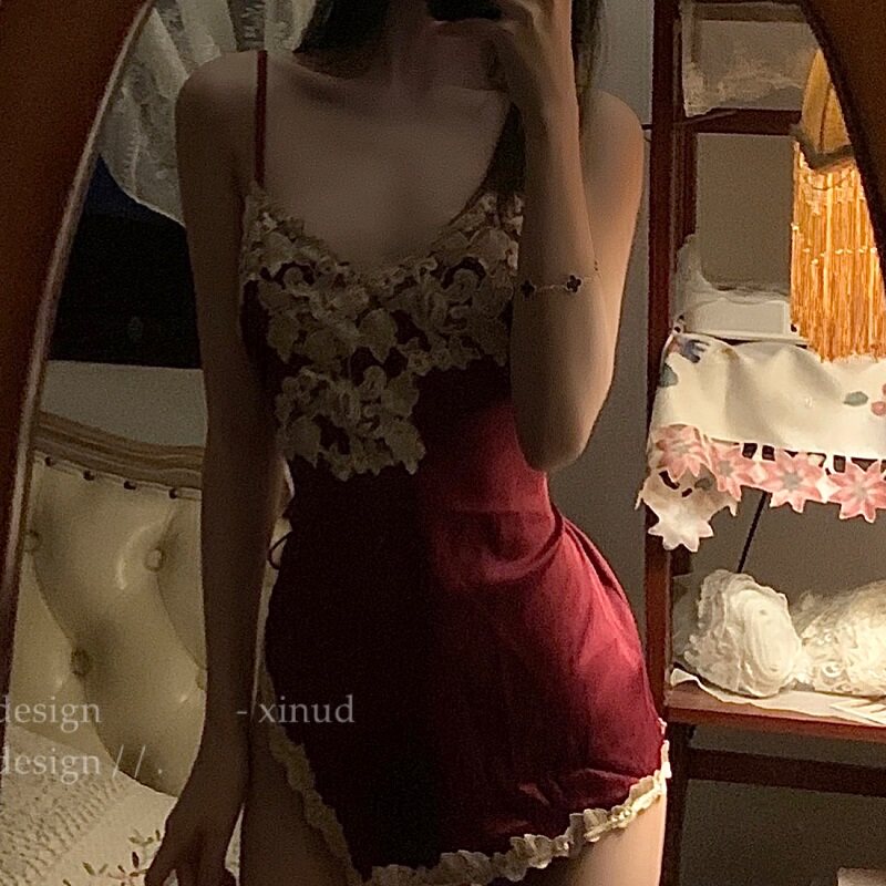 Jinsiy pijama, ichki kiyim, ipak to'plam, ko'tarish effekti