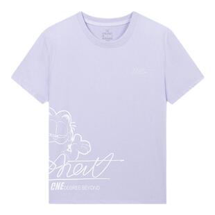 加菲猫联名361度女运动短袖t恤凉感半袖宽松透气上衣2025夏季新品