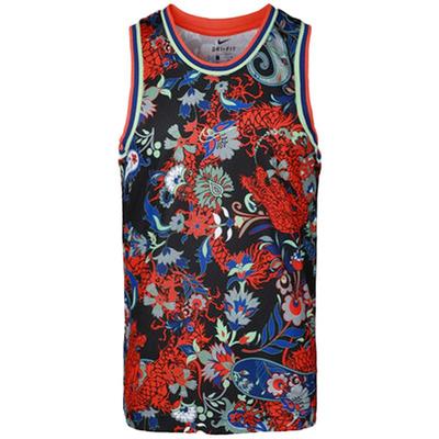 耐克男子印花透气篮球运动背心