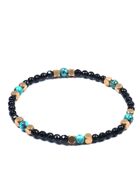 pohier/宝喜儿绿松石玛瑙手链