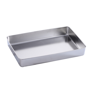 窄边长方形鸭货盘304不锈钢平底盘子提拉米苏盒蒸盘熟食鸭脖托盘